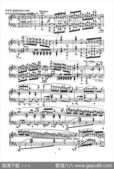 GrandePolonaiseBrilliantePrecededbyanAndanteSpianatoOp.22（平静的行板与华丽的波兰舞曲·钢琴独奏版）|肖邦-chopin