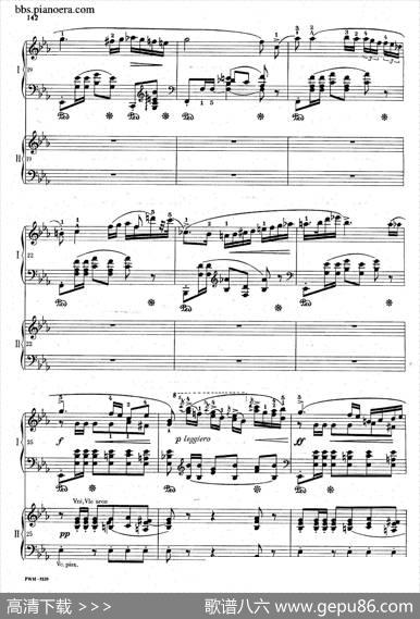 GrandePolonaiseBrilliantePrecededbyanAndanteSpianatoOp.22（平静的行板与华丽的波兰舞曲·双钢琴版）|肖邦-chopin