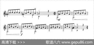 古典吉他考级一级外国乐曲A组（4首）