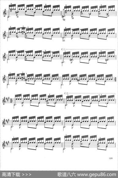 古典吉他考级七级外国乐曲A组（4、阿尔汗布拉宫的回忆）|塔雷加
