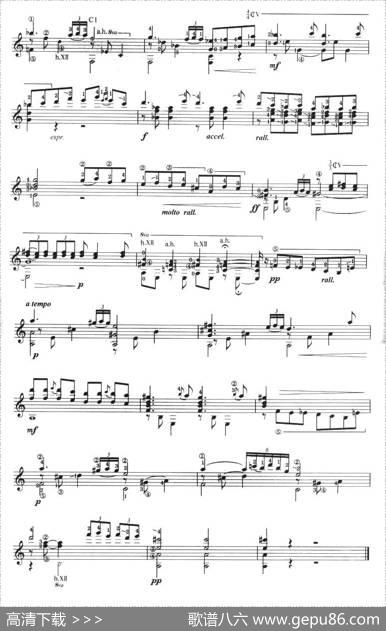 古典吉他考级八级外国乐曲B组（4、阿拉达）|托罗巴