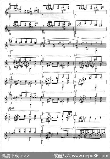 古典吉他考级九级外国乐曲B组（1、西班牙小夜曲）|马拉斯