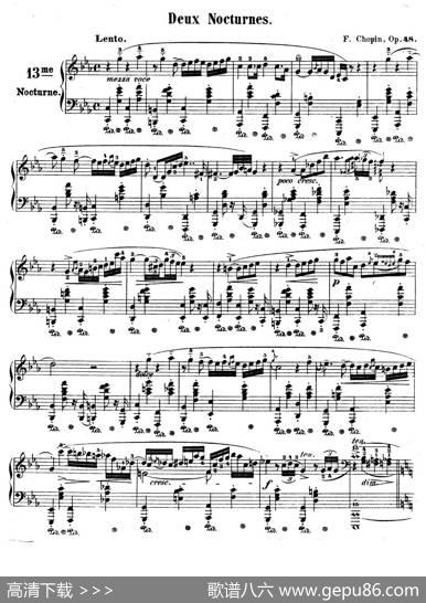 DeuxNocturnesOp.48（2首夜曲·1）|肖邦-chopin