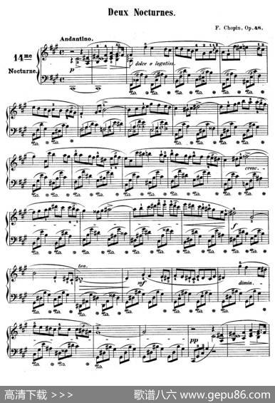 DeuxNocturnesOp.48（2首夜曲·2）|肖邦-chopin
