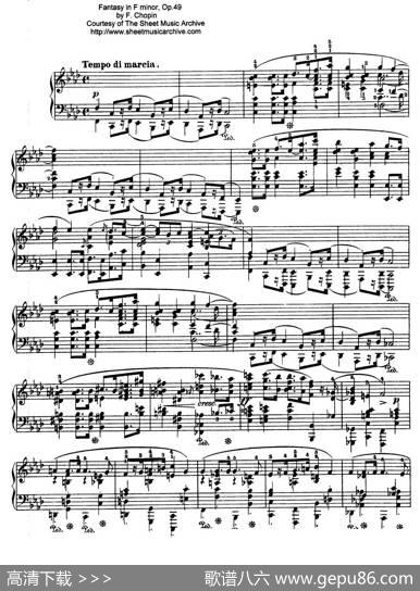 FantasieinfMinorOp.49（f小调幻想曲）|肖邦-chopin