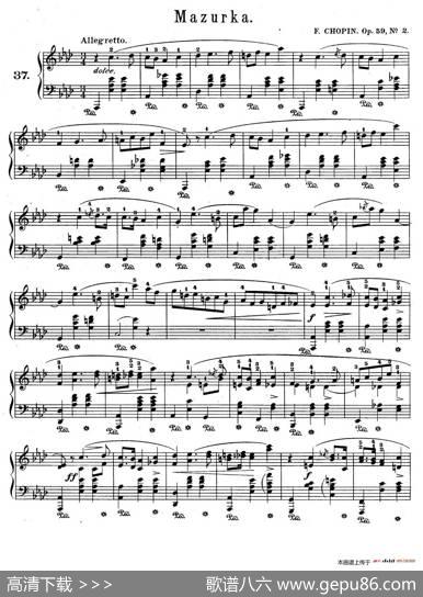 TroisMazurkasOp.59（3首玛祖卡舞曲·2）|肖邦-chopin