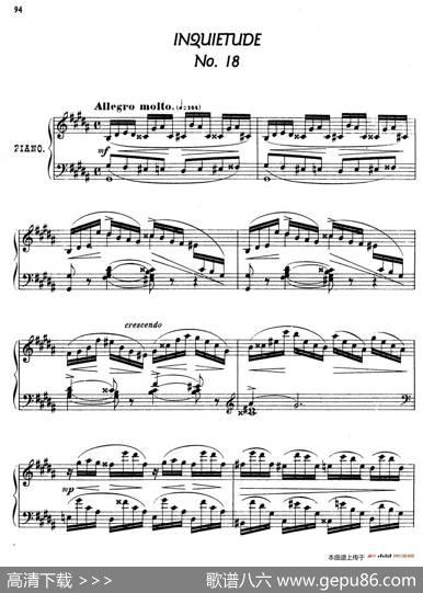 24CharacteristicPiecesOp.36（24首性格小品·18）|安东·斯捷潘诺维奇·阿连斯基