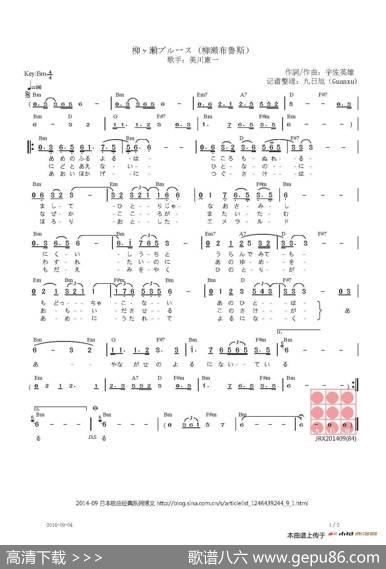 【日】柳ヶ瀬ブルース（柳濑布鲁斯） - 宇佐英雄|宇佐英雄