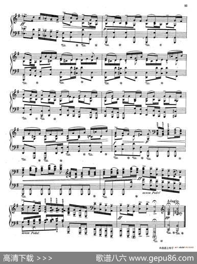 BrandenburgConcertoNo.3inGMajorBWV.1048（G大调第三勃兰登堡协奏曲·钢琴独奏版）|巴赫