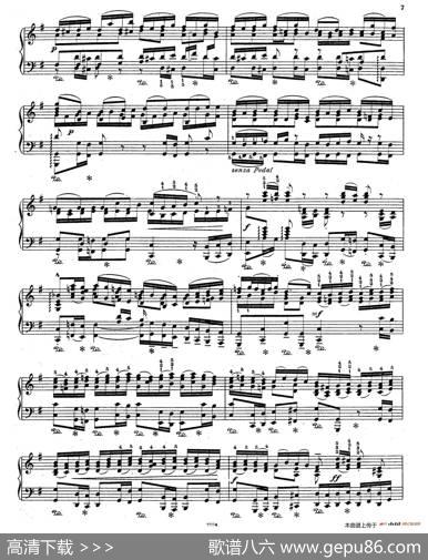 BrandenburgConcertoNo.3inGMajorBWV.1048（G大调第三勃兰登堡协奏曲·钢琴独奏版）|巴赫