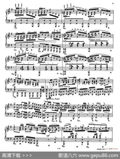 BrandenburgConcertoNo.3inGMajorBWV.1048（G大调第三勃兰登堡协奏曲·钢琴独奏版）|巴赫