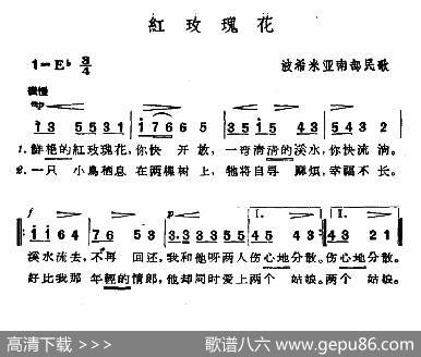 [捷]红玫瑰花|波希米亚民歌、杨乐云译配