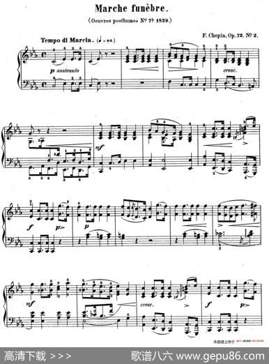 FuneralMarchOp.72-2（c小调葬礼进行曲）|肖邦-chopin