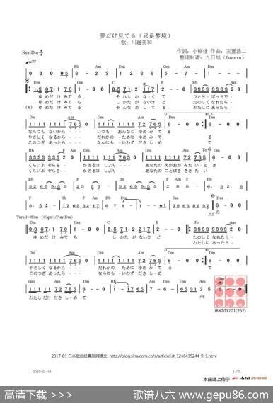 【日】夢だけ見てる（只是梦境） - 小椋佳|玉置浩二