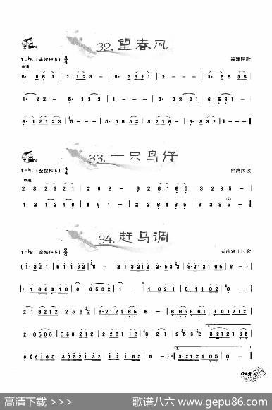 葫芦丝曲精选：望春风一只鸟仔赶马调|王甲坤，王甲华编著