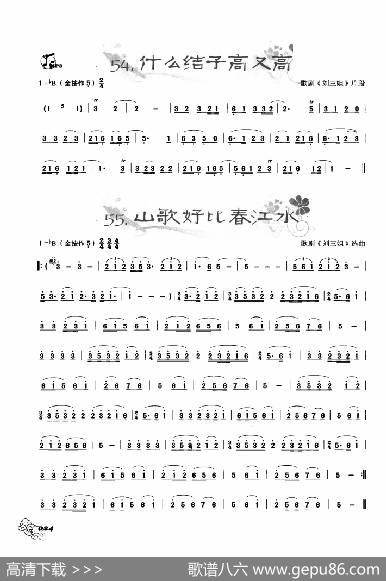 葫芦丝曲精选：什么结子高又高山歌好比春江水|王甲坤，王甲华编著