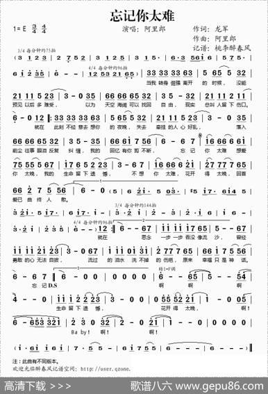 忘记你太难 - 龙军|阿里郎
