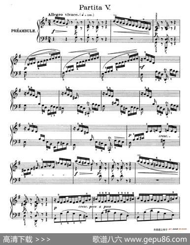 SixPartitasBWV825-830（6首帕蒂塔·5）|约翰·塞巴斯蒂安·巴赫（J.S.Bach,
