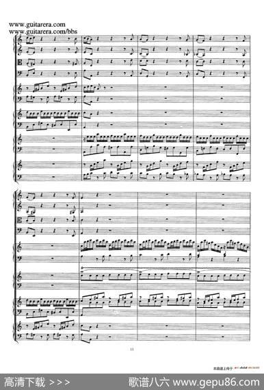 为四架古钢琴而作的a小调协奏曲BWV1065（总谱）|约翰·塞巴斯蒂安·巴赫原曲、布索尼改编