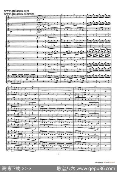 为四架古钢琴而作的a小调协奏曲BWV1065（总谱）|约翰·塞巴斯蒂安·巴赫原曲、布索尼改编