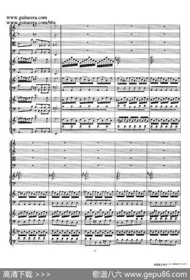 为四架古钢琴而作的a小调协奏曲BWV1065（总谱）|约翰·塞巴斯蒂安·巴赫原曲、布索尼改编