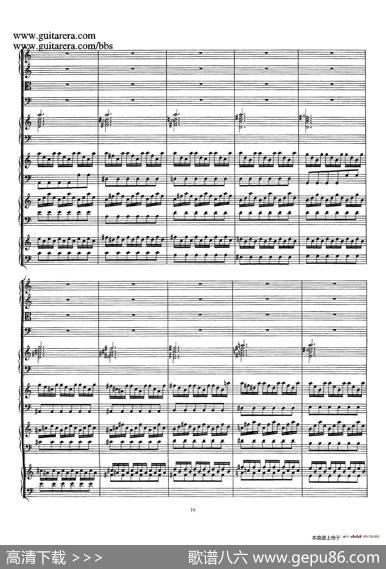 为四架古钢琴而作的a小调协奏曲BWV1065（总谱）|约翰·塞巴斯蒂安·巴赫原曲、布索尼改编