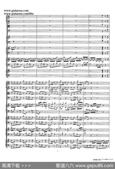 为四架古钢琴而作的a小调协奏曲BWV1065（总谱）|约翰·塞巴斯蒂安·巴赫原曲、布索尼改编