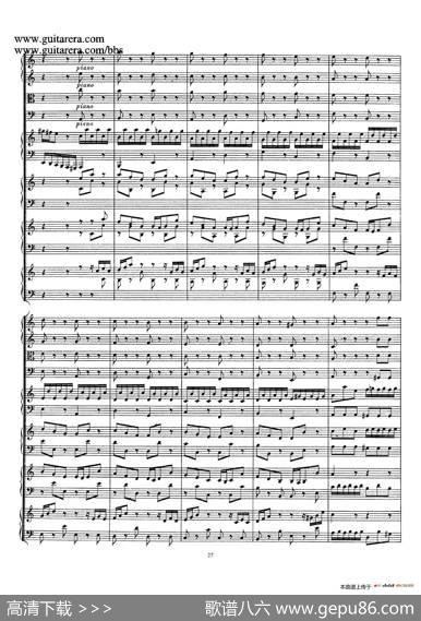 为四架古钢琴而作的a小调协奏曲BWV1065（总谱）|约翰·塞巴斯蒂安·巴赫原曲、布索尼改编