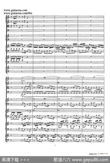 为四架古钢琴而作的a小调协奏曲BWV1065（总谱）|约翰·塞巴斯蒂安·巴赫原曲、布索尼改编
