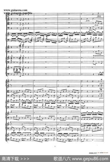 为四架古钢琴而作的a小调协奏曲BWV1065（总谱）|约翰·塞巴斯蒂安·巴赫原曲、布索尼改编