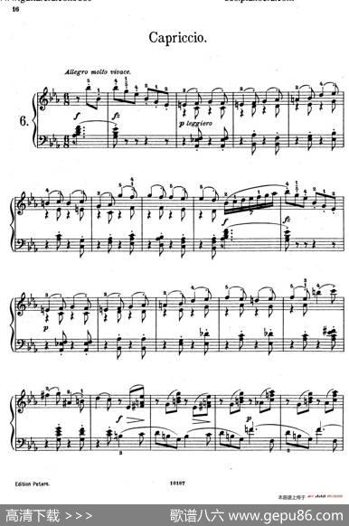 AkvarellerOp.19（水彩画6.随想曲）|尼尔斯·威廉·加德(NielsWilhelmGade）