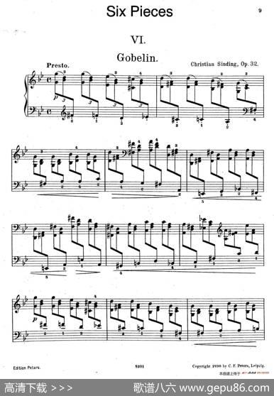 SixPiecesOp.32（6首小品·6.精灵）|克里斯蒂安·辛丁(ChristianSinding）
