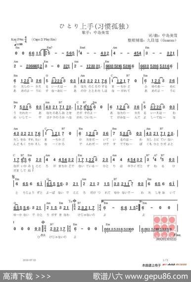 【日】ひとり上手（习惯孤独（《漫步人生路》原曲）） - 中岛美雪|中岛美雪
