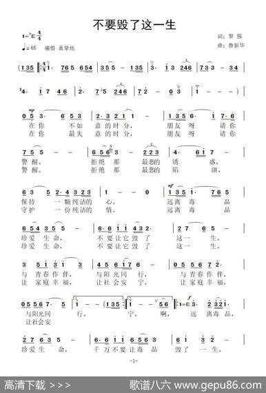 不要毁了这一生 - 黎强|鲁新华