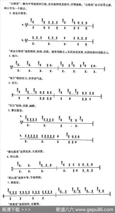 中国民族民间舞曲选（十一)朝鲜族舞蹈：朝鲜族民间舞蹈音乐简）