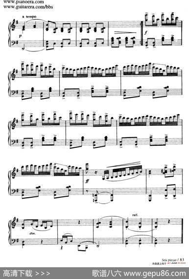 SixPiecesonSpanishFolksongsH.125（6首西班牙民谣小品·4.巴斯克舞曲Vascongada）|恩里克·格拉那多斯（EnriqueGranados）