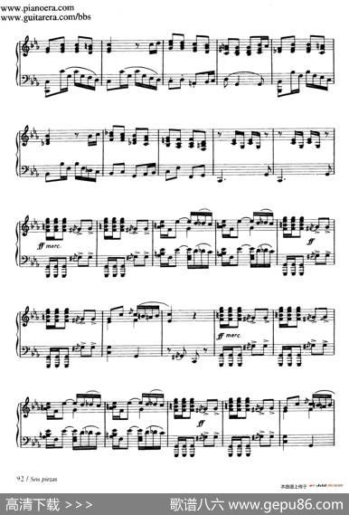 SixPiecesonSpanishFolksongsH.125（6首西班牙民谣小品·5.东方进行曲Marchaoriental）|恩里克·格拉那多斯（EnriqueGranados）
