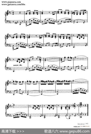 SixPiecesonSpanishFolksongsH.125（6首西班牙民谣小品·5.东方进行曲Marchaoriental）|恩里克·格拉那多斯（EnriqueGranados）