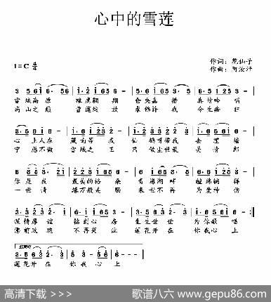 心中的雪莲（花仙子词阿汝汗曲） - 花仙子|阿汝汗