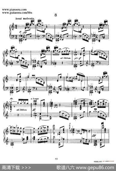 12SpanishDansesOp.37（12首西班牙舞曲·8）|恩里克·格拉那多斯（EnriqueGranados）