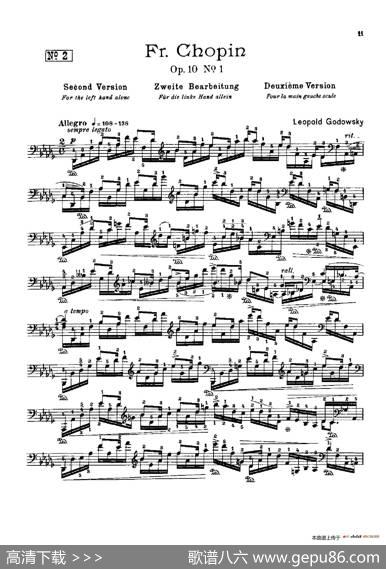 53首以肖邦练习曲为素材而作的练习曲（No.2）|里奥鲍尔德·戈多夫斯基