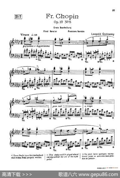 53首以肖邦练习曲为素材而作的练习曲（No.7）|里奥鲍尔德·戈多夫斯基