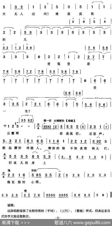 云霞儿悲痛诉真情（《家庭公案》李大娘唱段） - 杨开永|何晨亮