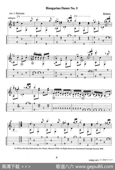 古典吉他：FromtheDance（HungarianDanceNo.5）|JamesEdwards（詹姆斯·爱德华兹）