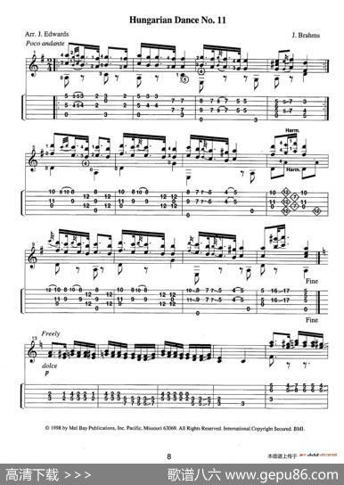 古典吉他：FromtheDance（HungarianDanceNo.11）|JamesEdwards（詹姆斯·爱德华兹）