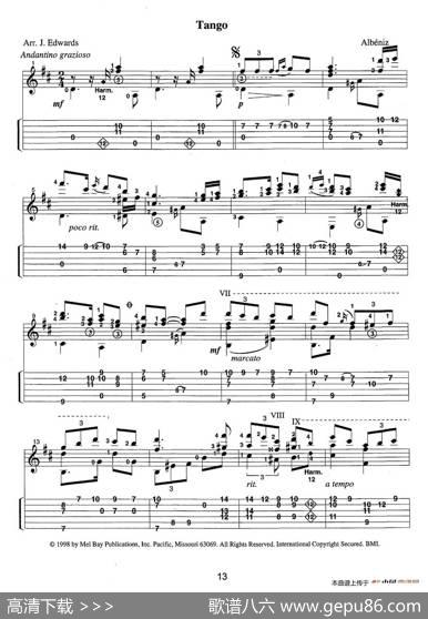 古典吉他：FromtheDance（Tango）|JamesEdwards（詹姆斯·爱德华兹）