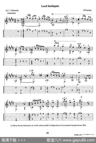 古典吉他：FromtheDance（LordInchiquin）|JamesEdwards（詹姆斯·爱德华兹）