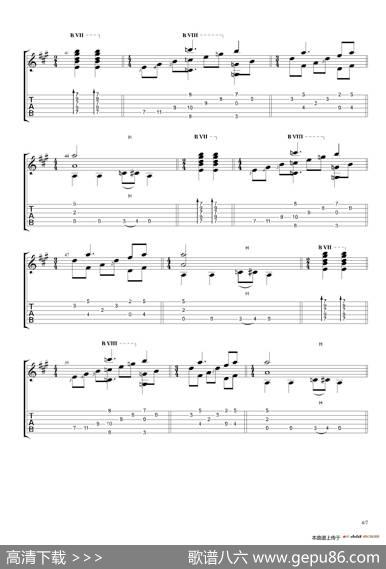 古典吉他：TheBeatles：HereComesTheSun