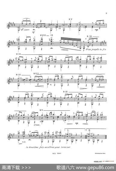 ScottischMadrilene.-Anonyme.-TranscriptionEmilioPujol（古典吉他）
