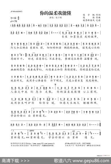 你的温柔我能懂 - 钱子枫|陈伟